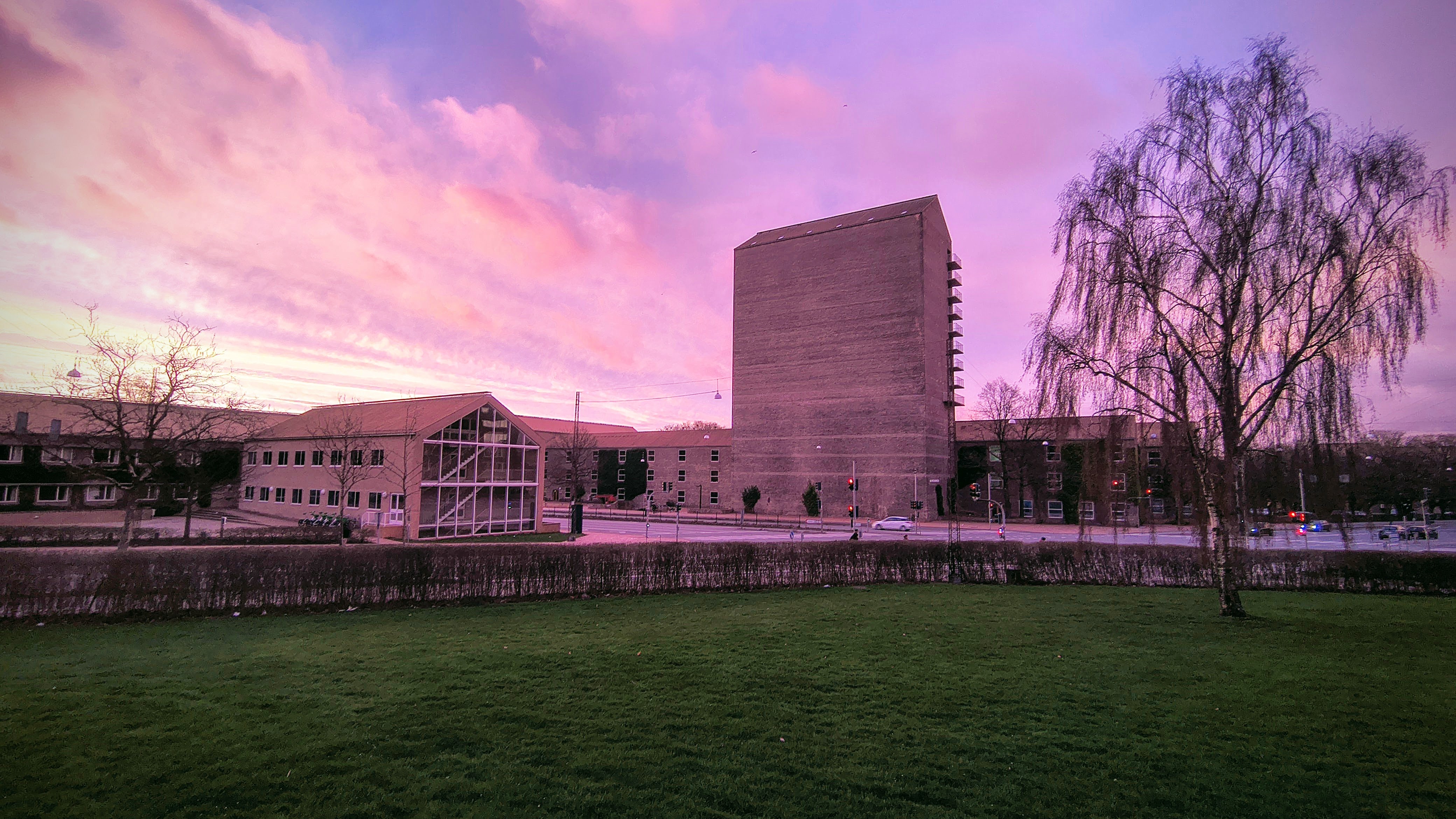Aarhus sky at pink hour